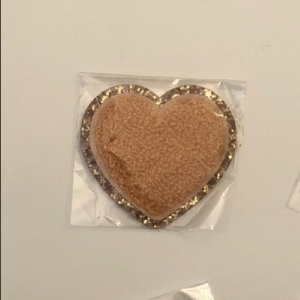Stoney Clover Lane Patch - Orange Glitter Heart